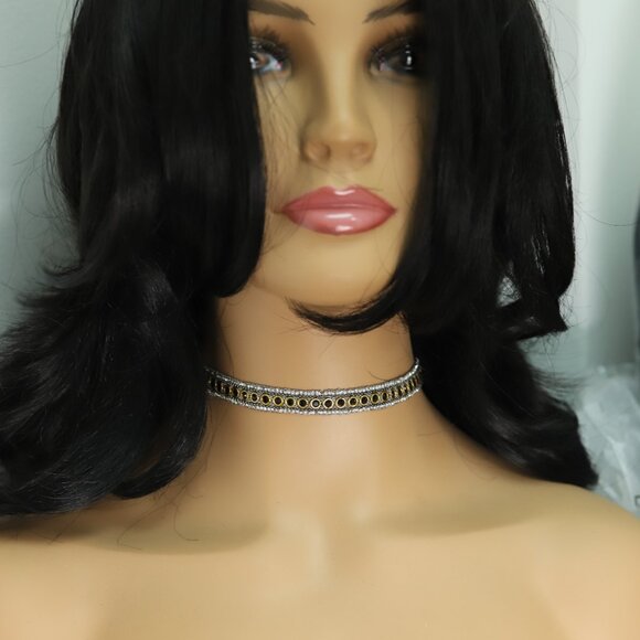 Fancy Choker Necklace Adjustable black Chokers  (#71) - Picture 11 of 12